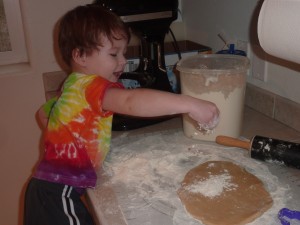 rolling the dough