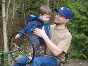 Daddy and Elias playing together.