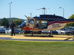 Greg waiting for his patient/passenger